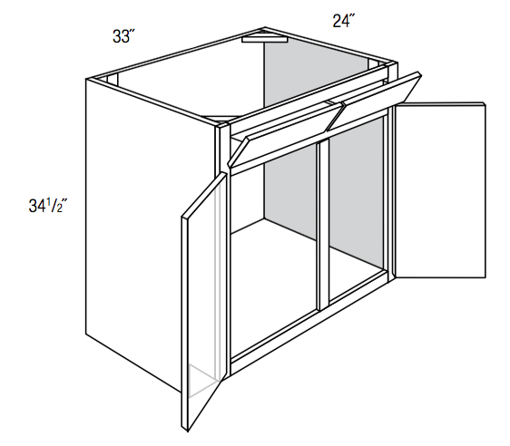 SB33TILT - Amesbury Mist - Sink Base w/Tilt Outs - Double Doors