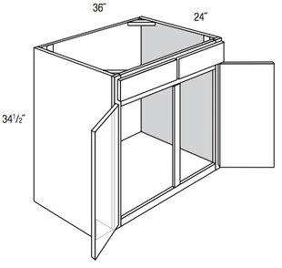 SB36 - Yarmouth Raised - Sink Base - Double Doors