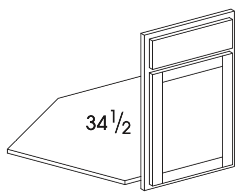 SCB36FF - Berwyn Opal - Corner Sink Face Frame and Door - Single Door