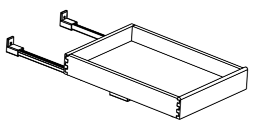 SCRT27 - Norwich Recessed - Soft-close roll-out tray - For 27" Base