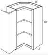SCW2430 - Trenton Slab - Square Corner Wall Cabinet - Bi-Fold Doors