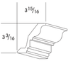 SLGCROWN4 - Dartmouth Pewter - Large Crown Molding For Full Overlay