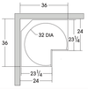 SS36 - Dartmouth White - Base Super Susan - Bifold Doors