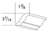 SSMCROWN214 - Dartmouth White - Small Crown Molding For Full Overlay
