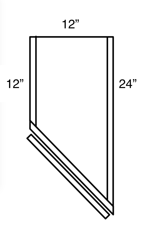 TB12L - Dover Castle - Transition Base Cabinet - Single Door Hinged Left