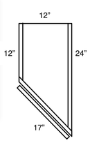 TB12L - Dover White - Transition Base Cabinet - Single Door Hinged Left