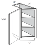 TB12L - Dover White - Transition Base Cabinet - Single Door Hinged Left