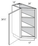 TB12L - Yarmouth Raised - Transition Base Cabinet - Single Door Hinged Left