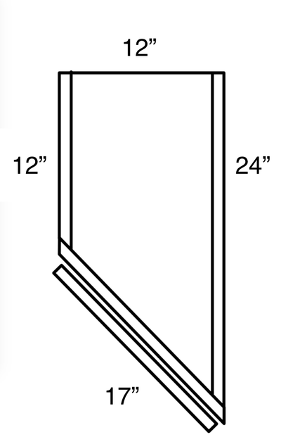 TB12L - Yarmouth Slab - Transition Base Cabinet - Single Door Hinged Left