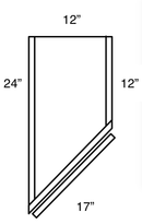 TB12R - Trenton Recessed - Transition Base Cabinet - Single Door Hinged Right
