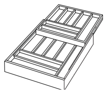 TTCD18 - Essex Castle - 2-Tier cutlery drawer