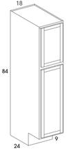 U188424ADA - Dartmouth Brownstone - ADA Pantry/Utility Cabinet - 24" Deep - Two Single Doors - Special Order