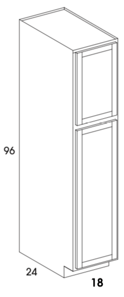 U189624 - Dartmouth Dark Sable - Pantry/Utility Cabinet - 24" Deep - Two Single Doors