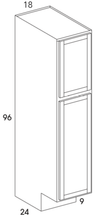 U189624ADA - Dartmouth White - ADA Pantry/Utility Cabinet - 24" Deep - Two Single Doors - Special Order