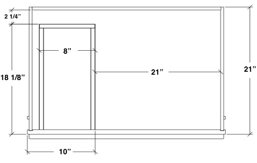 V3021D-L - Dover White - Vanity Base 1 Door, 2 Drawers - Drawers on Left