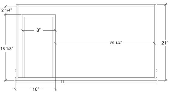 V3621D-L - Dover Lunar - Vanity Base 2 Door, 2 Drawers - Drawers on Left
