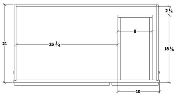 V3621D-R - Dover Lunar - Vanity Base 2 Door, 2 Drawers - Drawers on Right