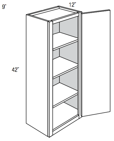 W0942 - Norwich Slab - Wall Cabinet - Single Door