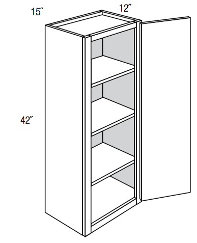 W1542 - Norwich Slab - Wall Cabinet - Single Door