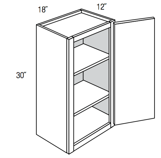 W1830 - Essex Lunar - Wall Cabinet - Single Door