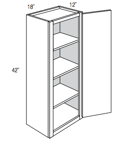 W1842 - Norwich Slab - Wall Cabinet - Single Door