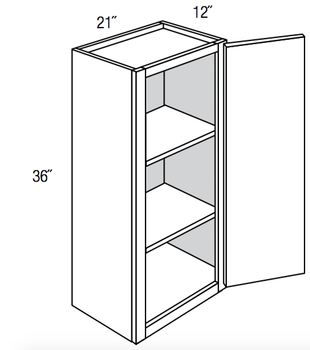 W2136 - Trenton Recessed - Wall Cabinet - Single Door
