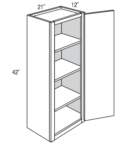 W2142 - Amesbury White - Wall Cabinet - Single Door