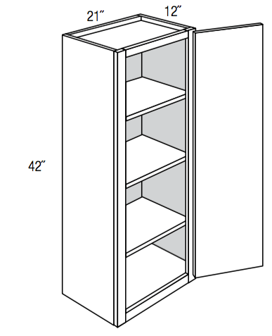 W2142 - Yarmouth Slab - Wall Cabinet - Single Door