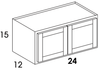 W2415DD - Dartmouth Pewter 5 Piece - Wall Cabinet - Butt Doors