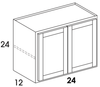 W2424DD - Dartmouth Pewter - Wall Cabinet - Butt Doors