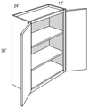 W2436B - Amesbury White - Wall Cabinet - Butt Doors
