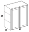 W2736 - Dartmouth White - Wall Cabinet - Butt Doors