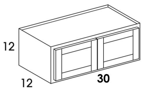 W3012 - Dartmouth White - Wall Cabinet - Butt Doors