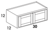W3012 - Dartmouth Grey Stain 5 Piece - Wall Cabinet - Butt Doors