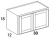 W3018 - York White - Wall Cabinet - Butt Doors