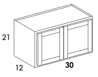 W3021 - Dartmouth White - Wall Cabinet - Butt Doors - Special Order