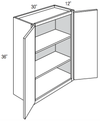 W3036B - Yarmouth Raised - Wall Cabinet - Butt Doors