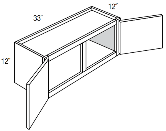 W3312 - Amesbury White - Wall Cabinet - Double Doors
