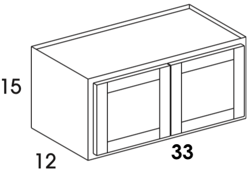 W3315 - Dartmouth White - Wall Cabinet - Butt Doors