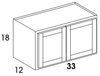 W3318 - York White - Wall Cabinet - Butt Doors