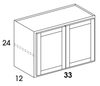 W3324 - York White - Wall Cabinet - Butt Doors - Special Order