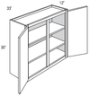 W3330 - Yarmouth Slab - Wall Cabinet - Double Doors