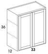 W3336 - Dartmouth White - Wall Cabinet - Butt Doors