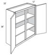W3336 - Trenton Recessed - Wall Cabinet - Double Doors