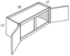 W3612 - Essex Lunar - Wall Cabinet - Double Doors