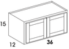 W3615 - Dartmouth Pewter 5 Piece - Wall Cabinet - Butt Doors