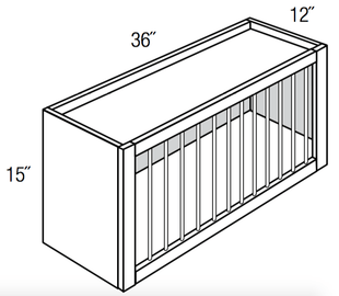 W3615PL  - Norwich Recessed - Plate Rack - Double Doors