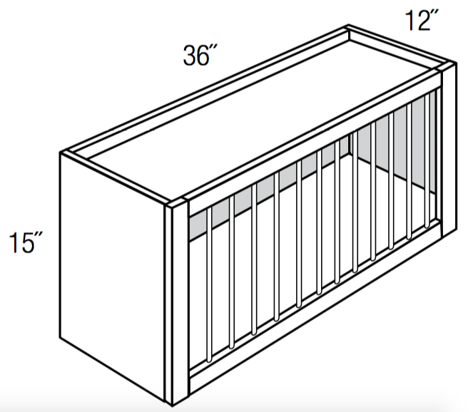 W3615PL  - Trenton Recessed - Plate Rack