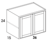 W362415 - York White - Wall Cabinet - Butt Doors - Special Order
