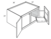 W362424APPULL - Norwich Slab - Wall w/Pull out appliance shelf